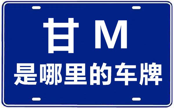 甘M是那里的车商标,庆阳的车商标是甘甚么