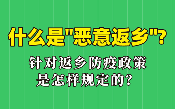 甚么是歹意返乡,歹意返乡是甚么意义