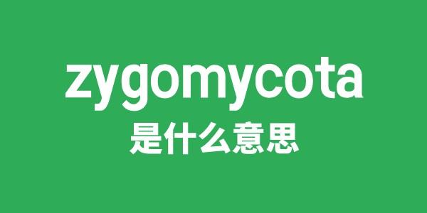 zygomycota是甚么意义