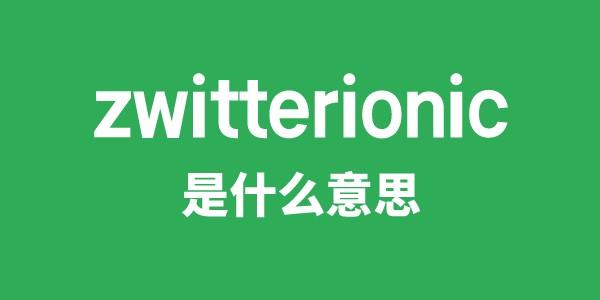 zwitterionic是甚么意义