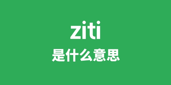ziti是甚么意义