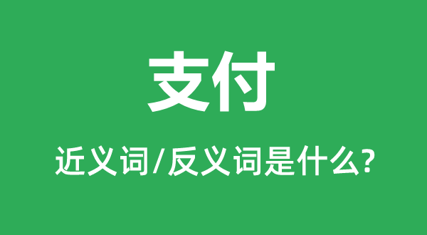 支出的近义词和反义词是甚么,支出是甚么意义