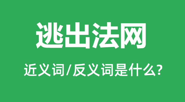 清闲法外的近义词和反义词是甚么,清闲法外是甚么意义