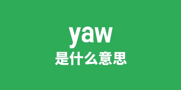 yaw是甚么意义