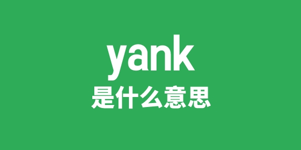 yank是甚么意义