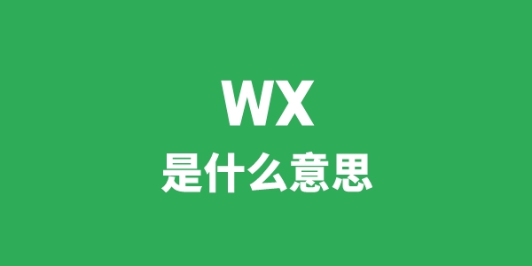 wx是甚么意义