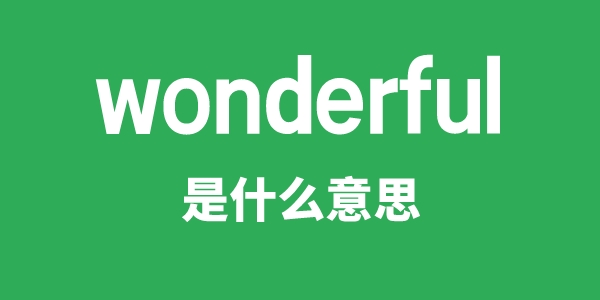wonderful是甚么意义