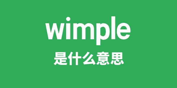 wimple是甚么意义