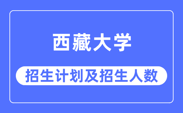 2023年西藏大学各省招生存划及各专业招生人数是几多