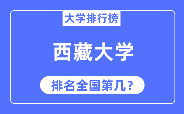 2023年西藏大学排名,最新天下排名第几