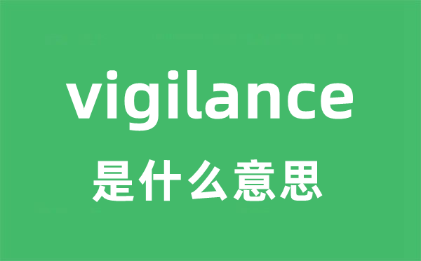vigilance是甚么意义