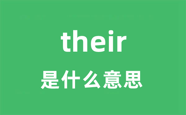 their是甚么意义