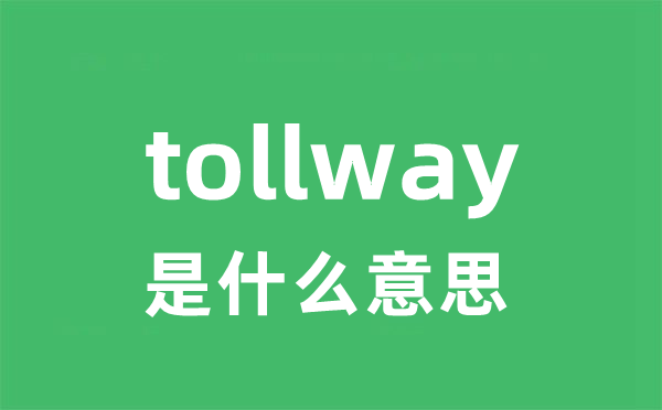 tollway是甚么意义