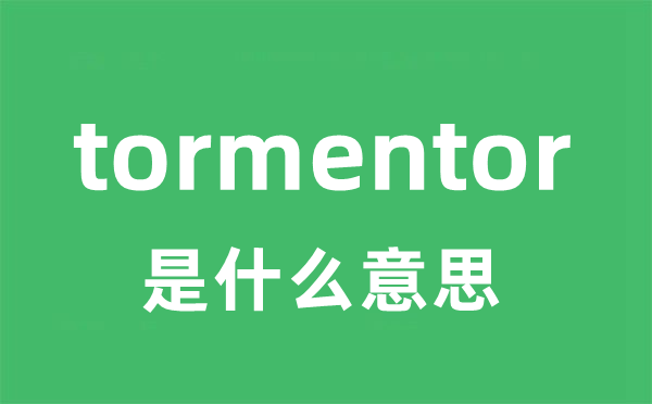 tormentor是甚么意义