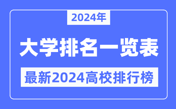 2024年天下大学排名一览表,最新2024高校排行榜
