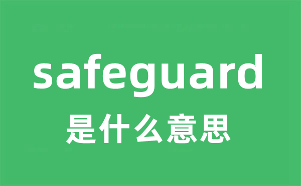 safeguard是甚么意义