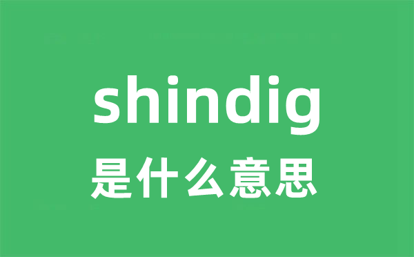 shindig是甚么意义
