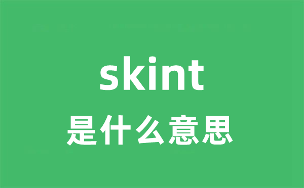 skint是甚么意义