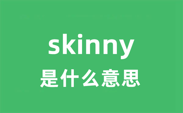 skinny是甚么意义