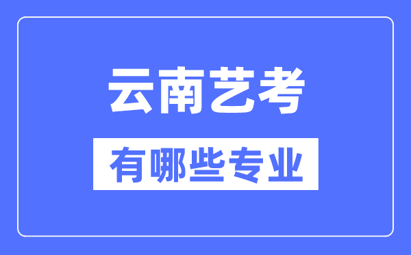 云南艺考有哪些专业,云南艺术统考选甚么专业?