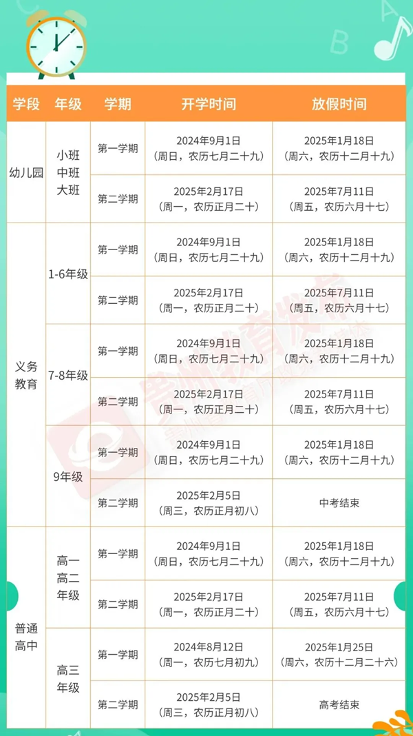 2025年宁夏中小学暑假放假时候表,详细时候支配是几月几号