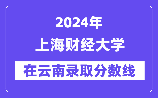 上海财经大学2024年在云南登科分数线一览表（2025年参考）