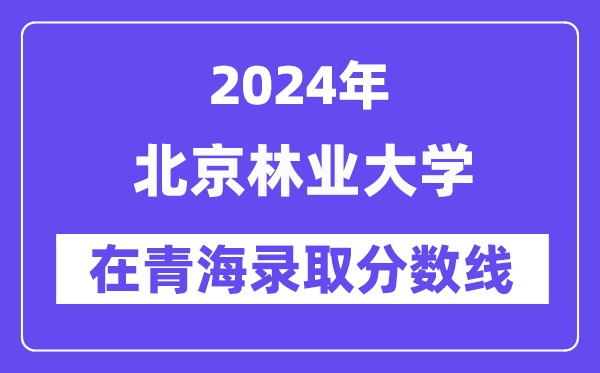 北京林业大学2024年在青海登科分数线一览表（2025年参考）