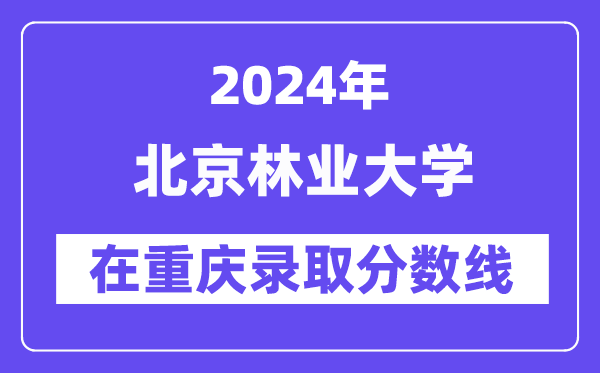 北京林业大学2024年在重庆登科分数线一览表（2025年参考）