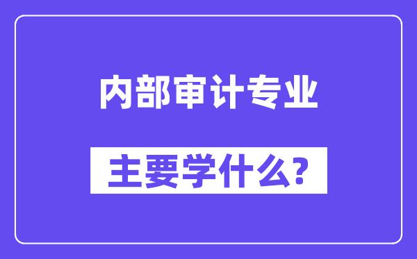 外部审计专业首要学甚么？附外部审计专业课程目次