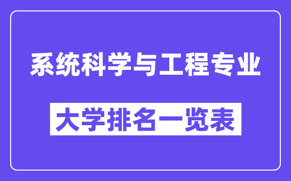 天下体系迷信与工程专业大学排名一览表（最新排行榜）