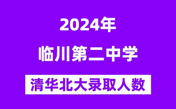 2024年临川二中考入清华北大人数是几多？附积年分数线