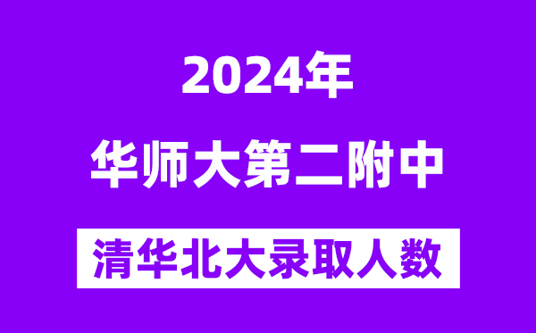 2024年华东师大二附中考入清华北大人数是几多?附积年分数线