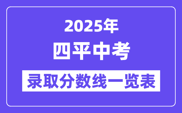 2025年四平中考各高中登科分数线一览表