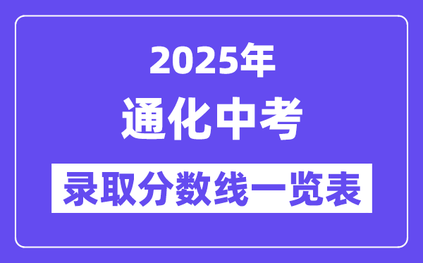 2025年通化中考各高中登科分数线一览表