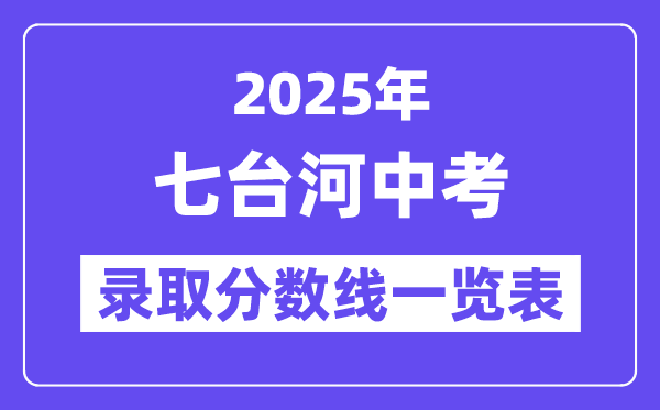 2025年七台河中考各高中登科分数线一览表