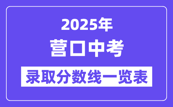2025年营口中考各高中登科分数线一览表
