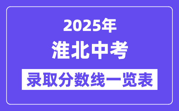 2025年淮北中考各高中登科分数线一览表