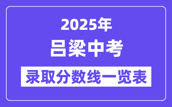 2025年吕梁中考各高中登科分数线一览表