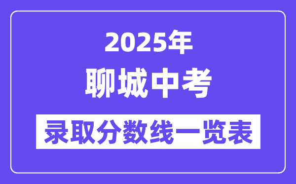 2025年聊城中考各高中登科分数线一览表