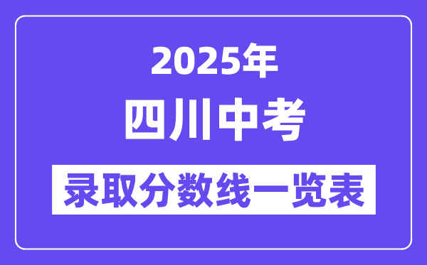 2025年四川中考登科分数线一览表,中考几多分能上高中？