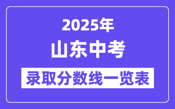 2025年山东中考登科分数线一览表,中考几多分能上高中？
