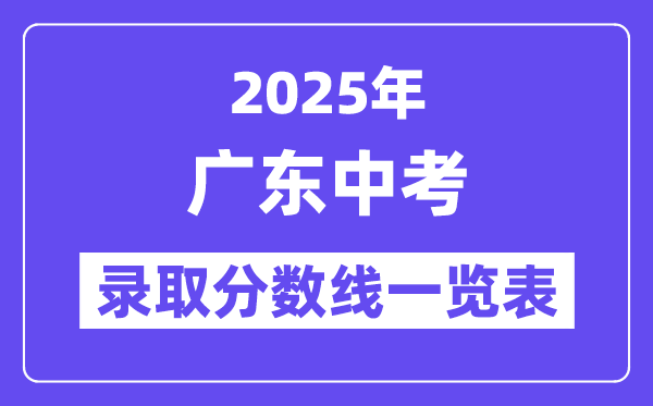 2025年广东中考登科分数线一览表,中考几多分能上高中？