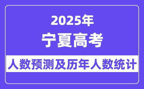 2025年宁夏高考人数预估几多？