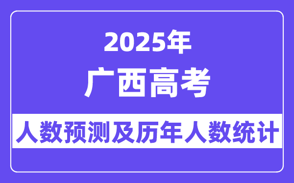 2025年广西高考人数预估几多？