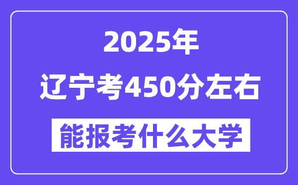 2025年辽宁考450分摆布能报考上甚么大学?附位次排名对比表