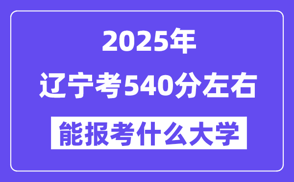 2025年辽宁考540分摆布能报考上甚么大学?附位次排名对比表