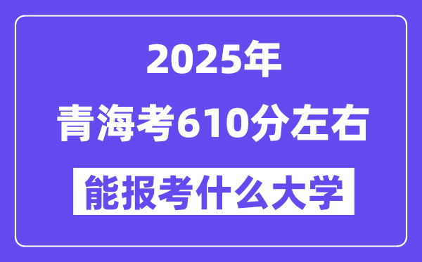 2025年轻海考610分摆布能报考上甚么大学?附位次排名对比表