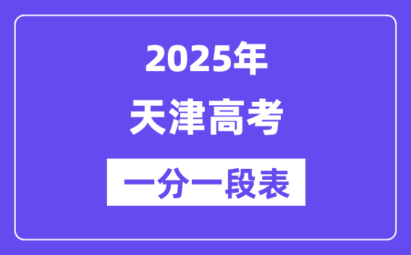 天津高考分数线2025年一分一段表(总成就分数段统计环境)