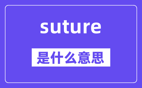 suture是甚么意义,suture怎样读,中文翻译是甚么