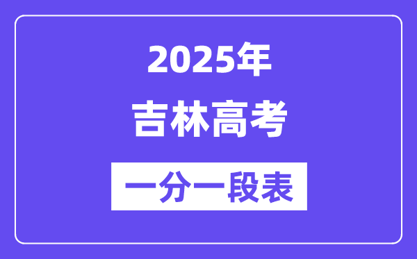 2025吉林高考一分一段表,查问位次及排名（完全版）